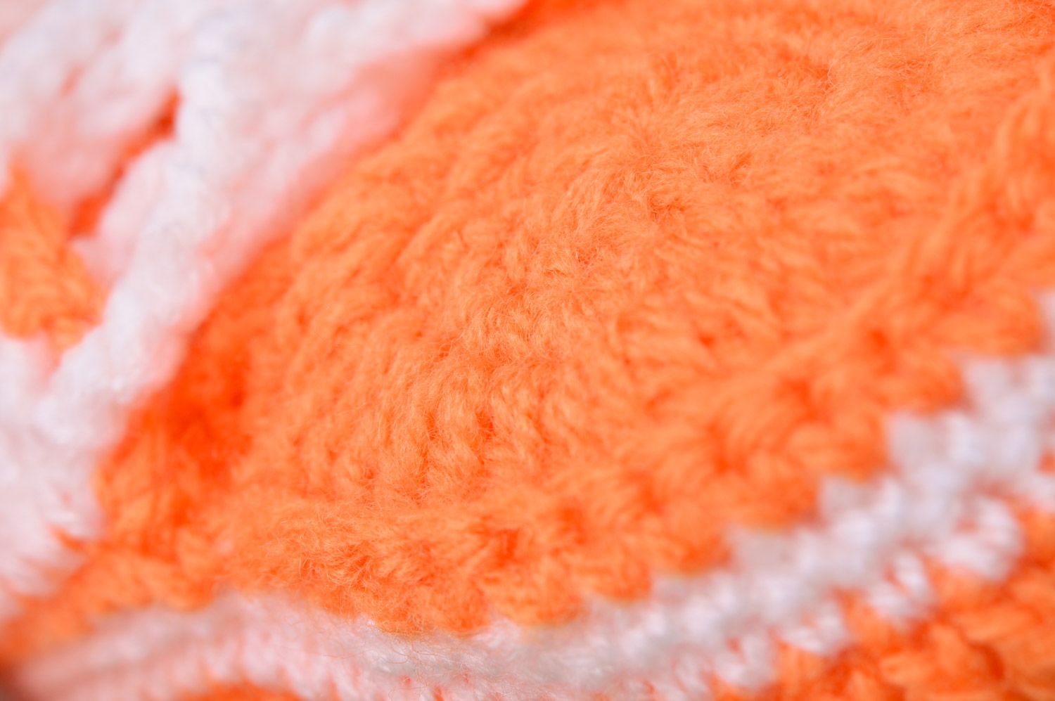 Chaussons de bébé tricotés manuellement d'acryl avec crochet baskets oranges  photo 4