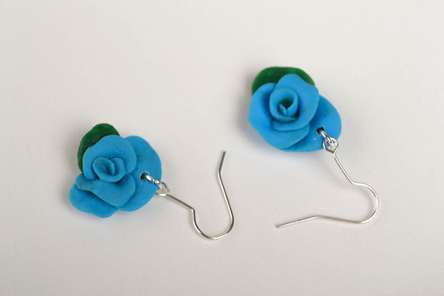 Handmade beautiful blue earrings designer stylish earrings elegant jewelry photo 2