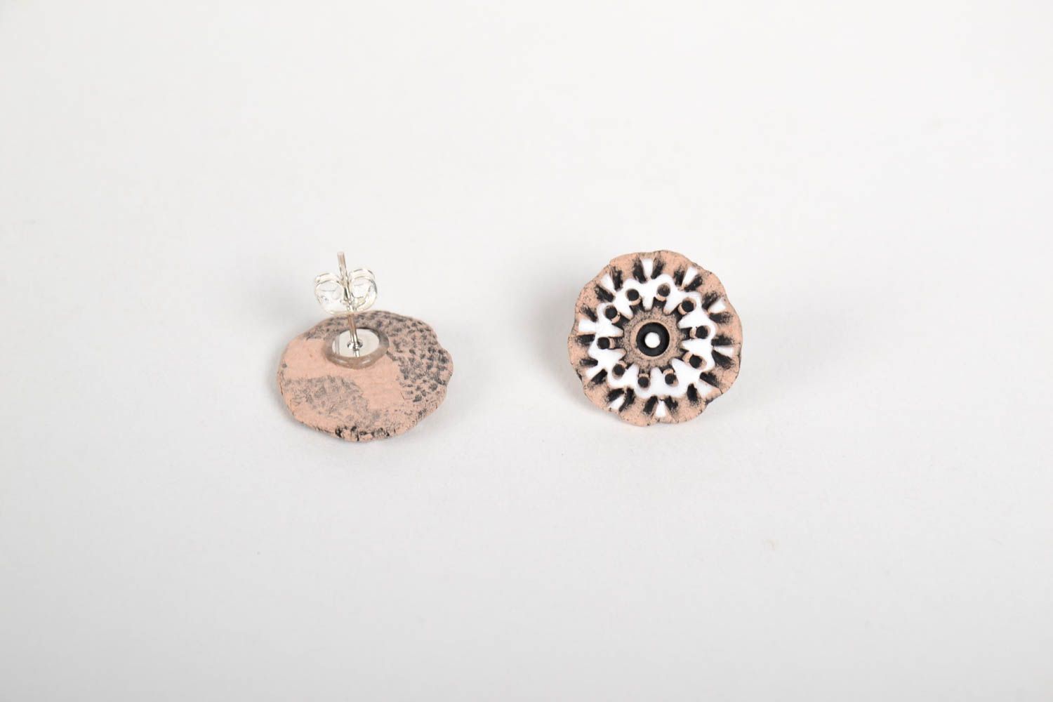 Schmuck aus Keramik Handmade Ohrringe zart Damen Ohrringe Juwelier Modeschmuck foto 5