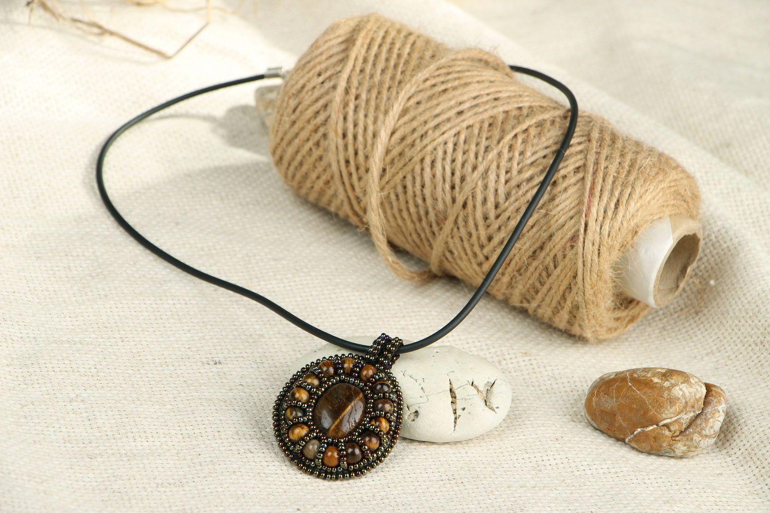Pendant with natural stone photo 2