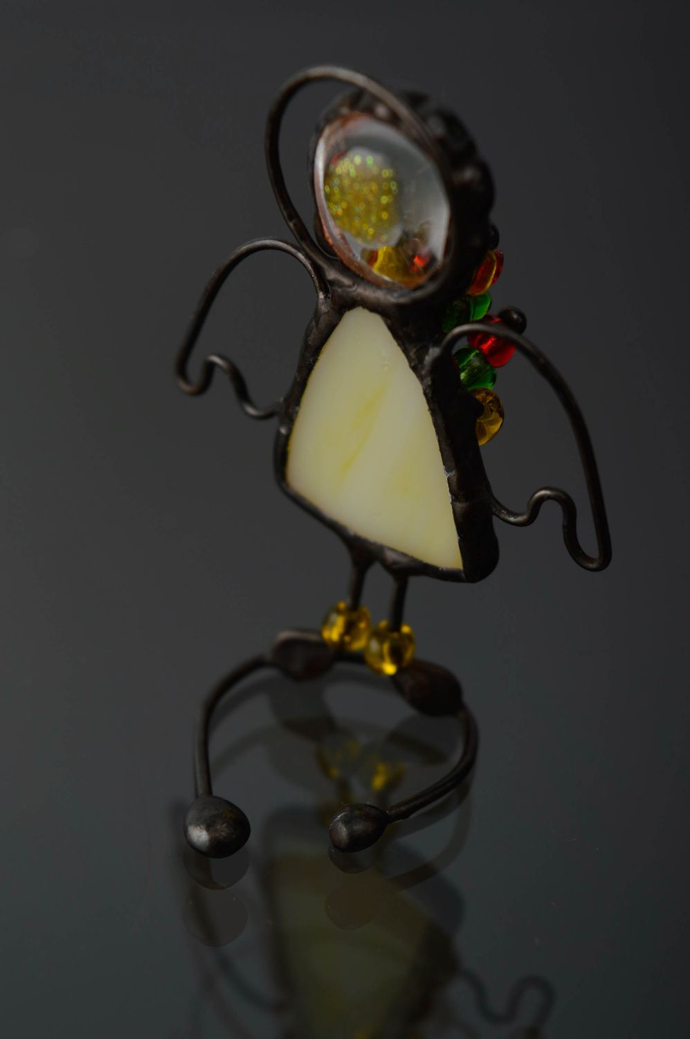 Stained glass figurine in the shape of angel photo 4