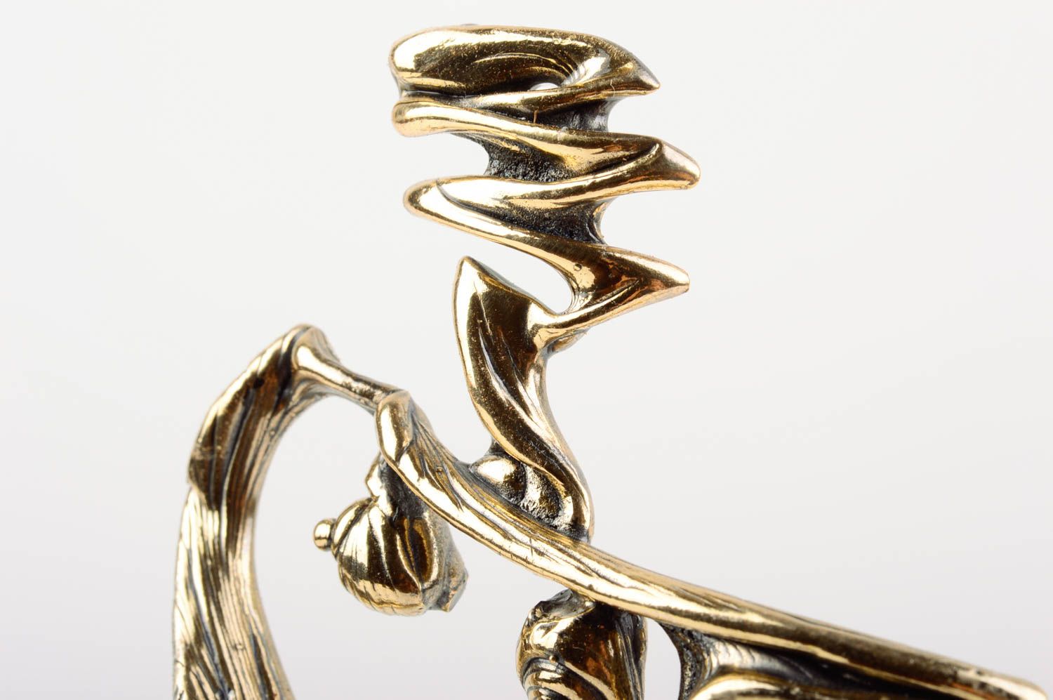 Elegant handmade statuette unusual brass figurine designer home decor photo 4