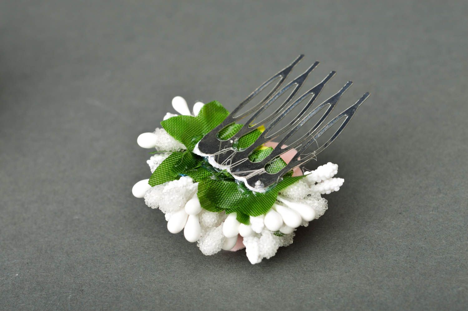 Schmuck handgemacht Haarschmuck Blüten romantisches Accessoire für Haare foto 3