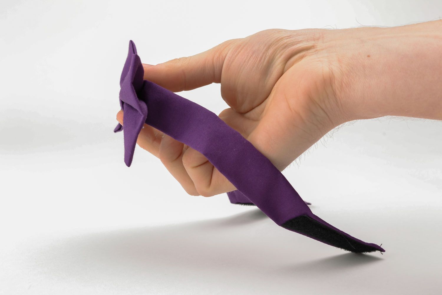 Noeud papillon en coton violet original fait main pratique accessoire pour homme photo 2