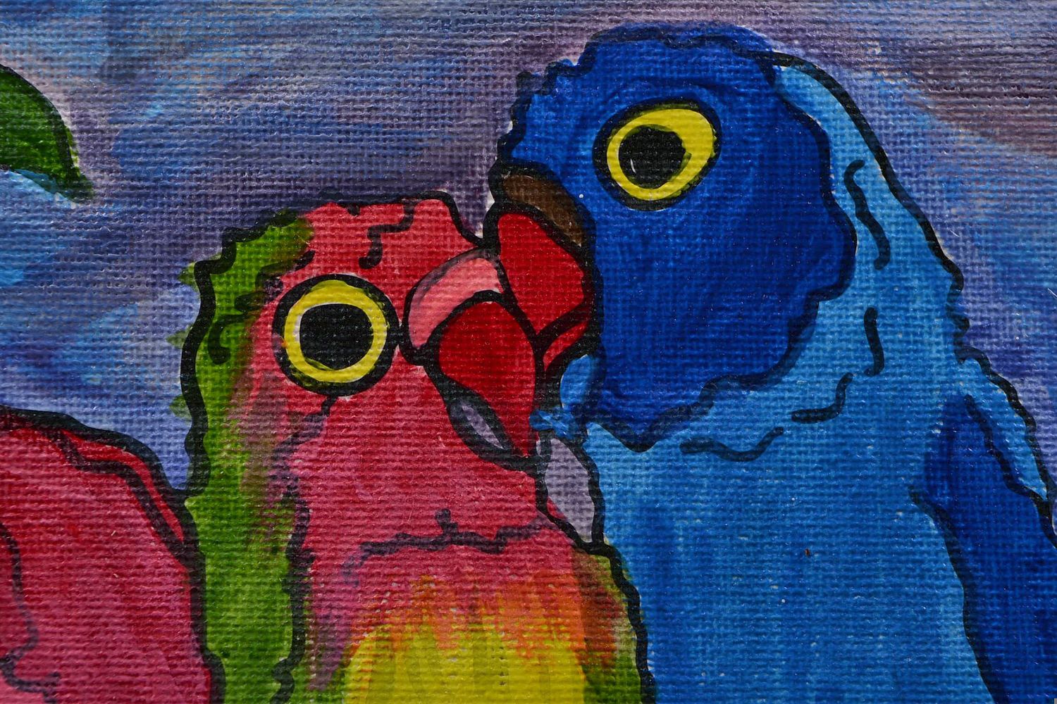 A pintura papagaios foto 3