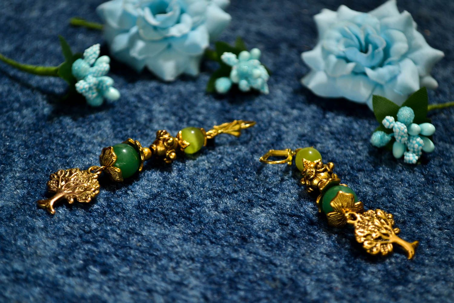 Beautiful handmade gemstone bead earrings cool beaded earrings gifts for her photo 1