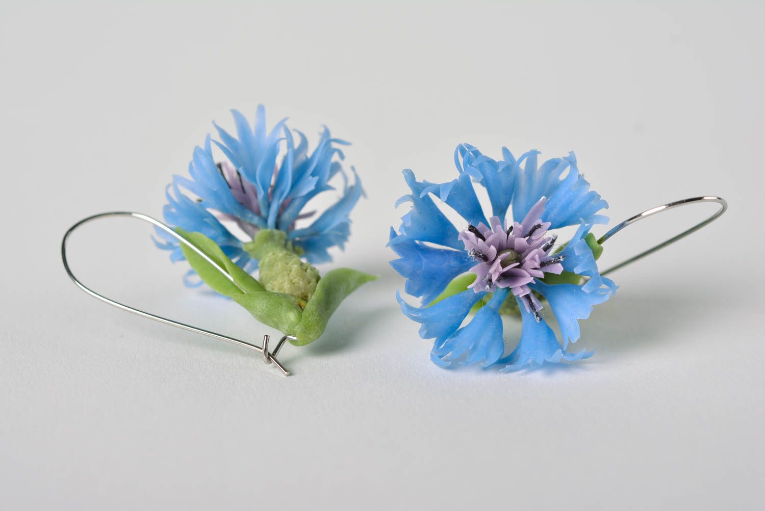 Kit di orecchini e anello fatto a mano accessori in argilla polimerica fiori foto 4