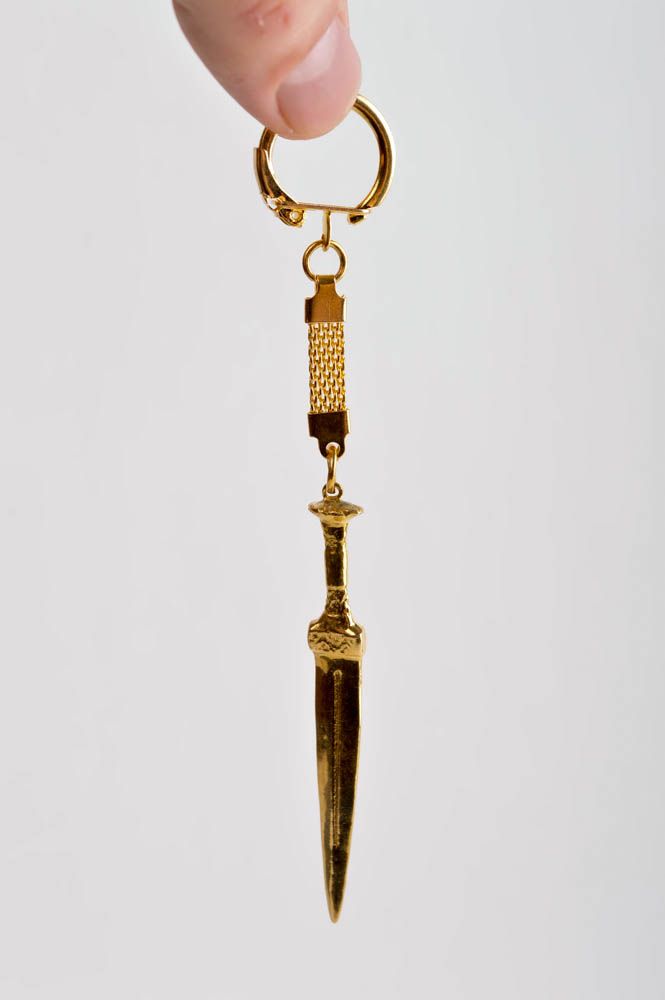 Llavero de metal hecho a mano regalo para amigos accesorio para llaves espada foto 5
