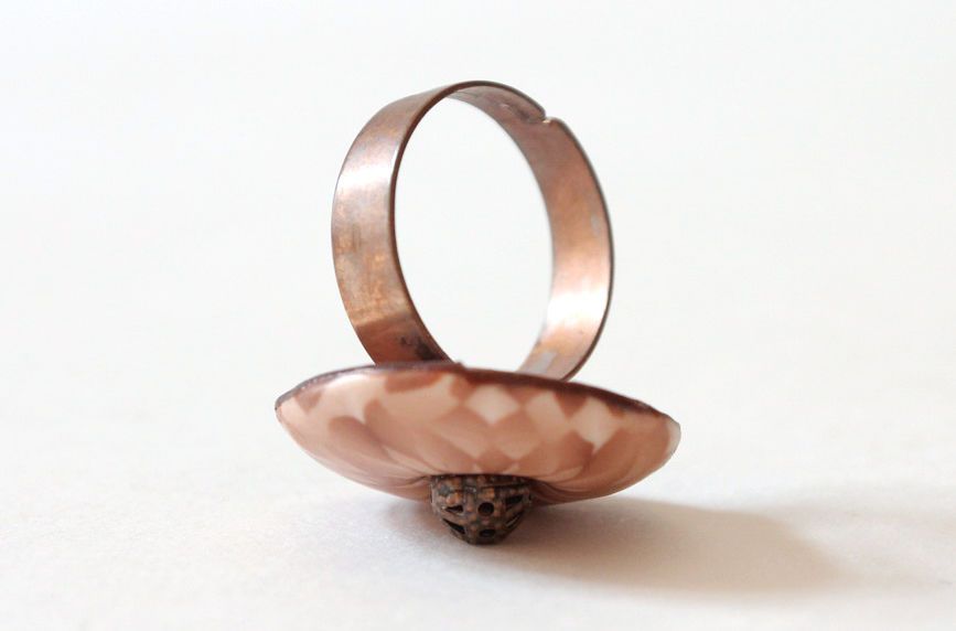 Handgemachter Schmuck Damen Ring Accessoire für Frauen aus Polymer Ton foto 2