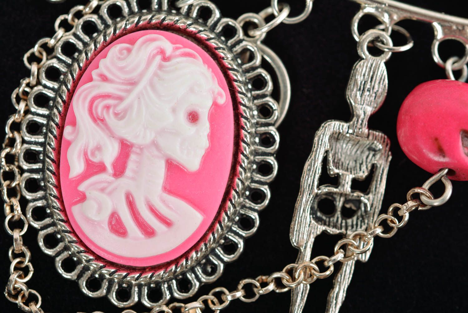 Broche hecho a mano rosado de moda accesorio de moda regalo original para mujer foto 2