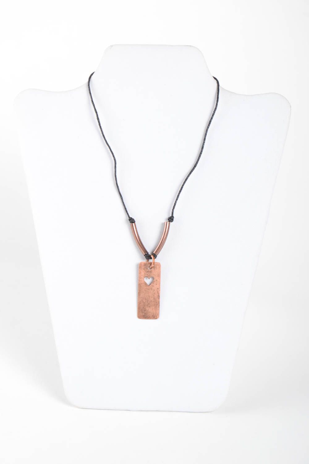 Handmade copper jewelry designer metal pendant copper accessory vintage jewelry photo 2