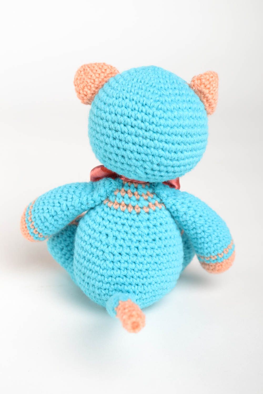 Peluche chat Jouet tricot fait main mignon original Cadeau pour enfant photo 4