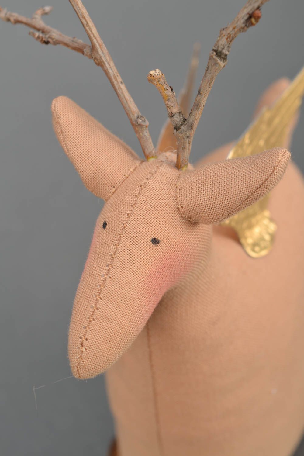 Handmade soft toy Deer with Wings photo 4