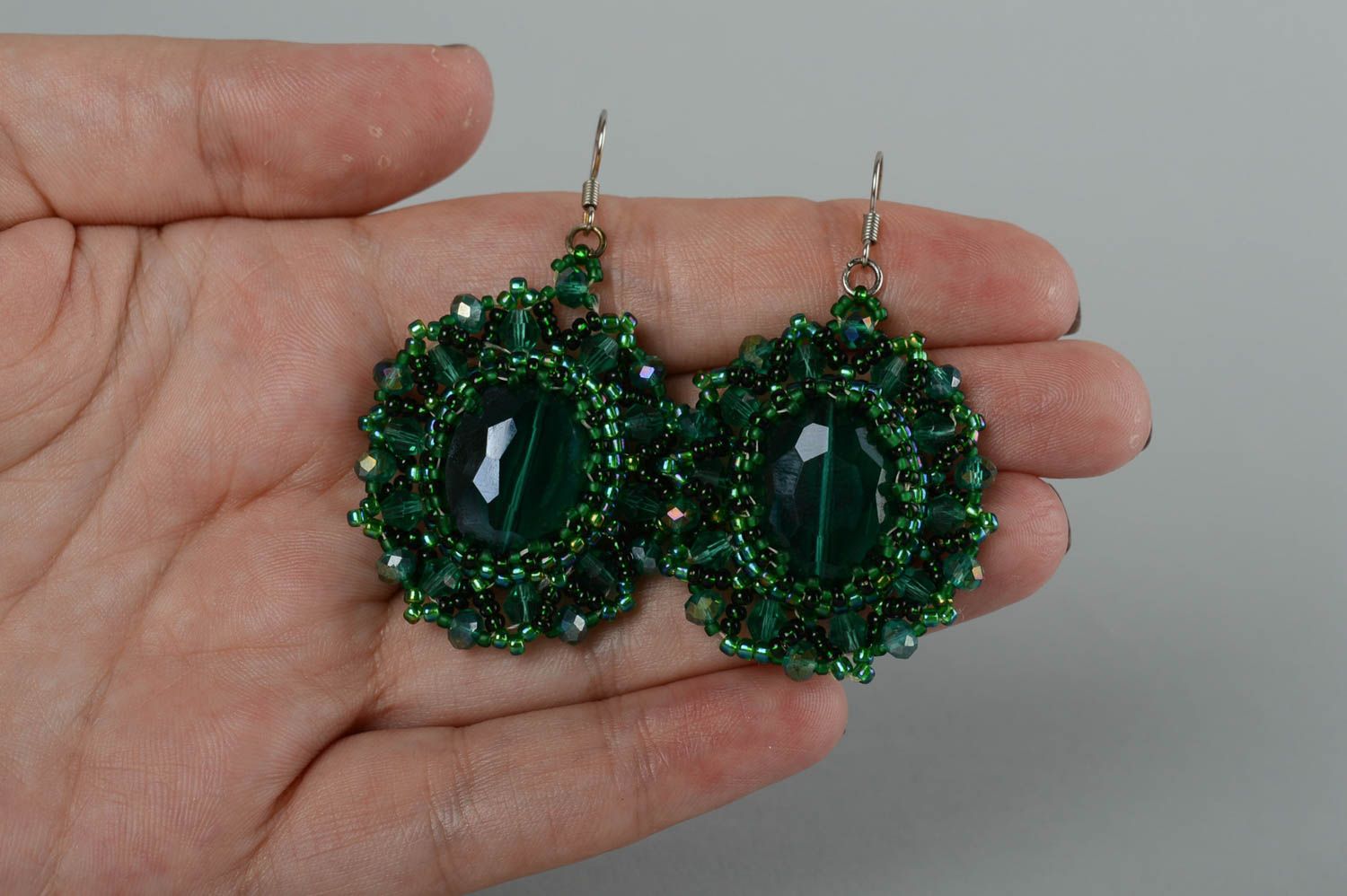 Handmade jewelry beaded earrings beautiful accessories designer earrings for her photo 5