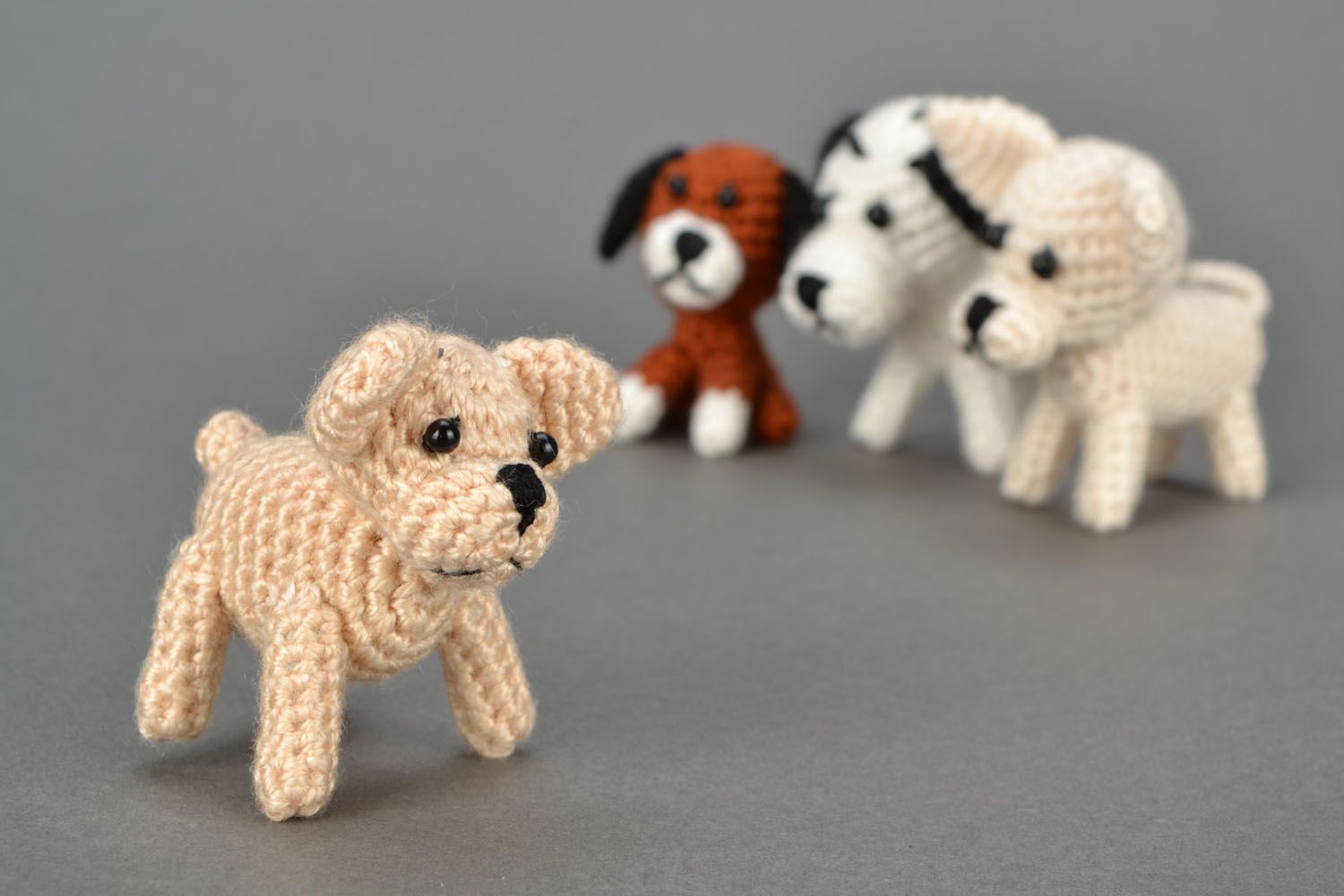 Crocheted toy Doggie Bulldog photo 1
