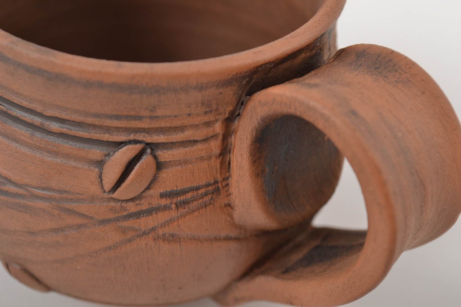 Handgemachte Keramik Tasse für Kaffee Keramik Becher Geschirr aus Ton 100 ml foto 4