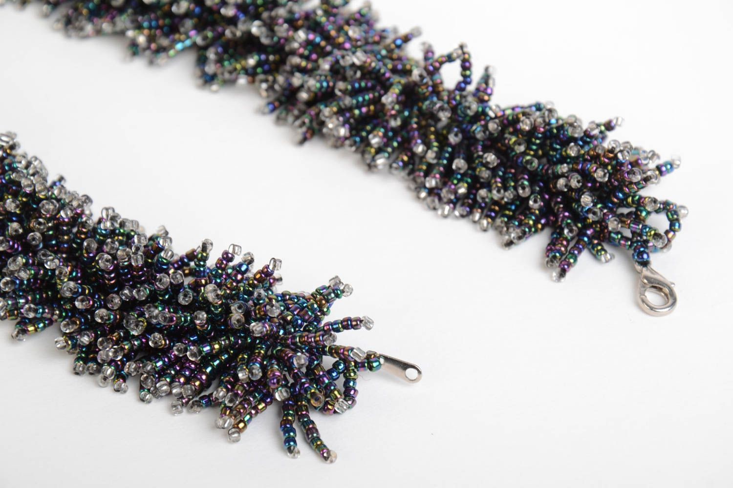 Handmade Rocailles Kette Schmuck Halskette Accessoire für Frauen massiv schön foto 4