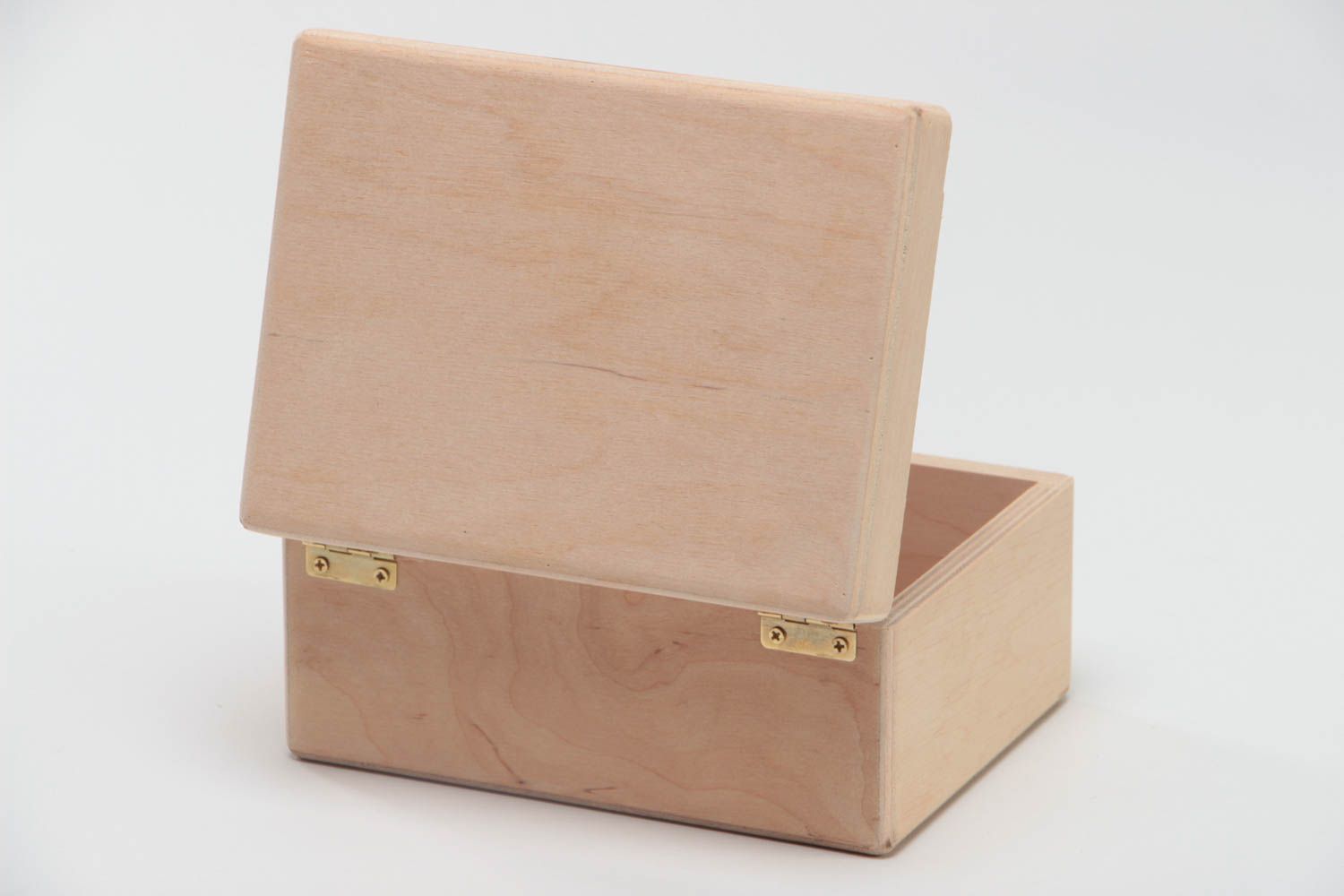 Handmade plywood craft blank for decoupage or painting rectangular jewelry box photo 3