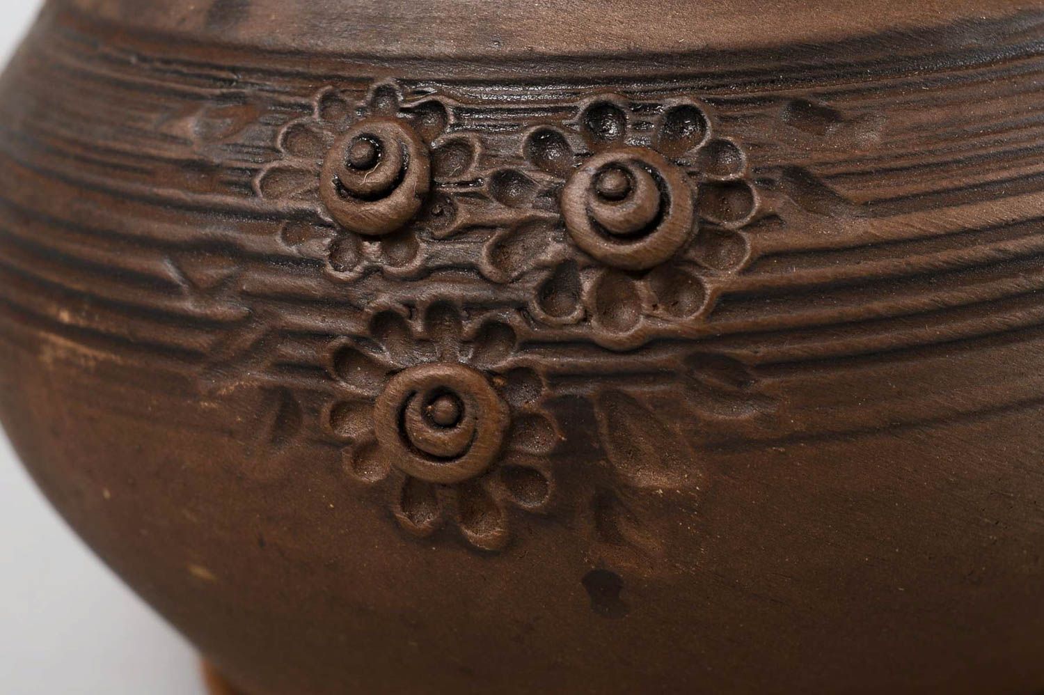 Olla de cerámica hecha a mano pote de barro para cocer en horno vajilla étnica  foto 4
