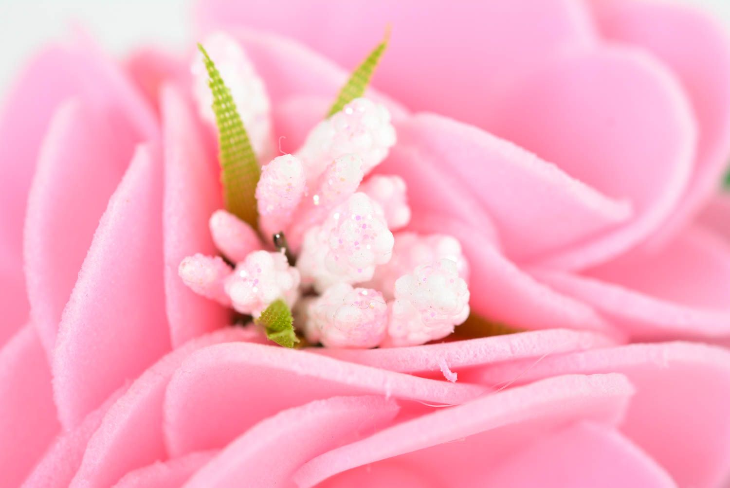 Flower scrunchy handmade hair accessories foamiran flowers pink scrunchies photo 5