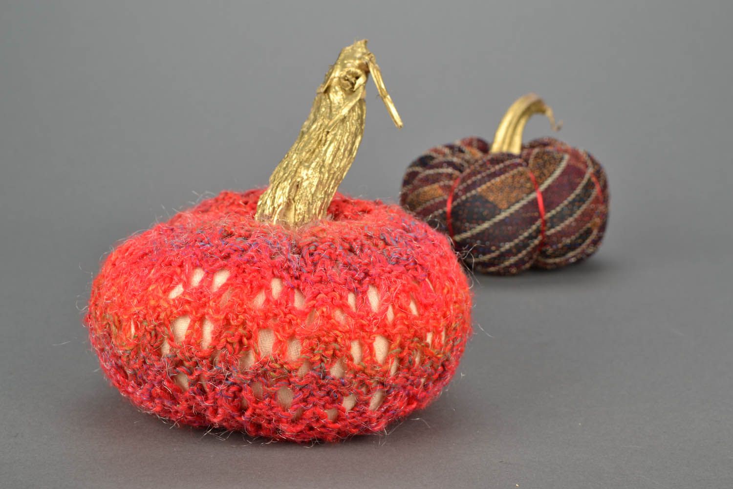 Decorative woolen pumpkin photo 1