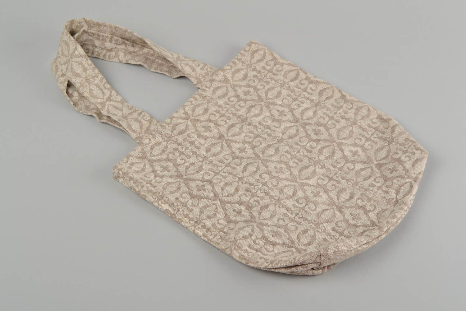 Eco-bag with long handles bright beautiful stylish handmade purse for women photo 3
