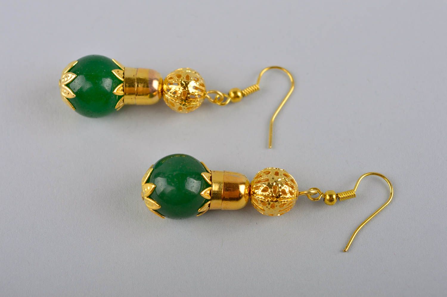 Designer handmade jewelry set lovely unusual accessories feminine green present photo 4