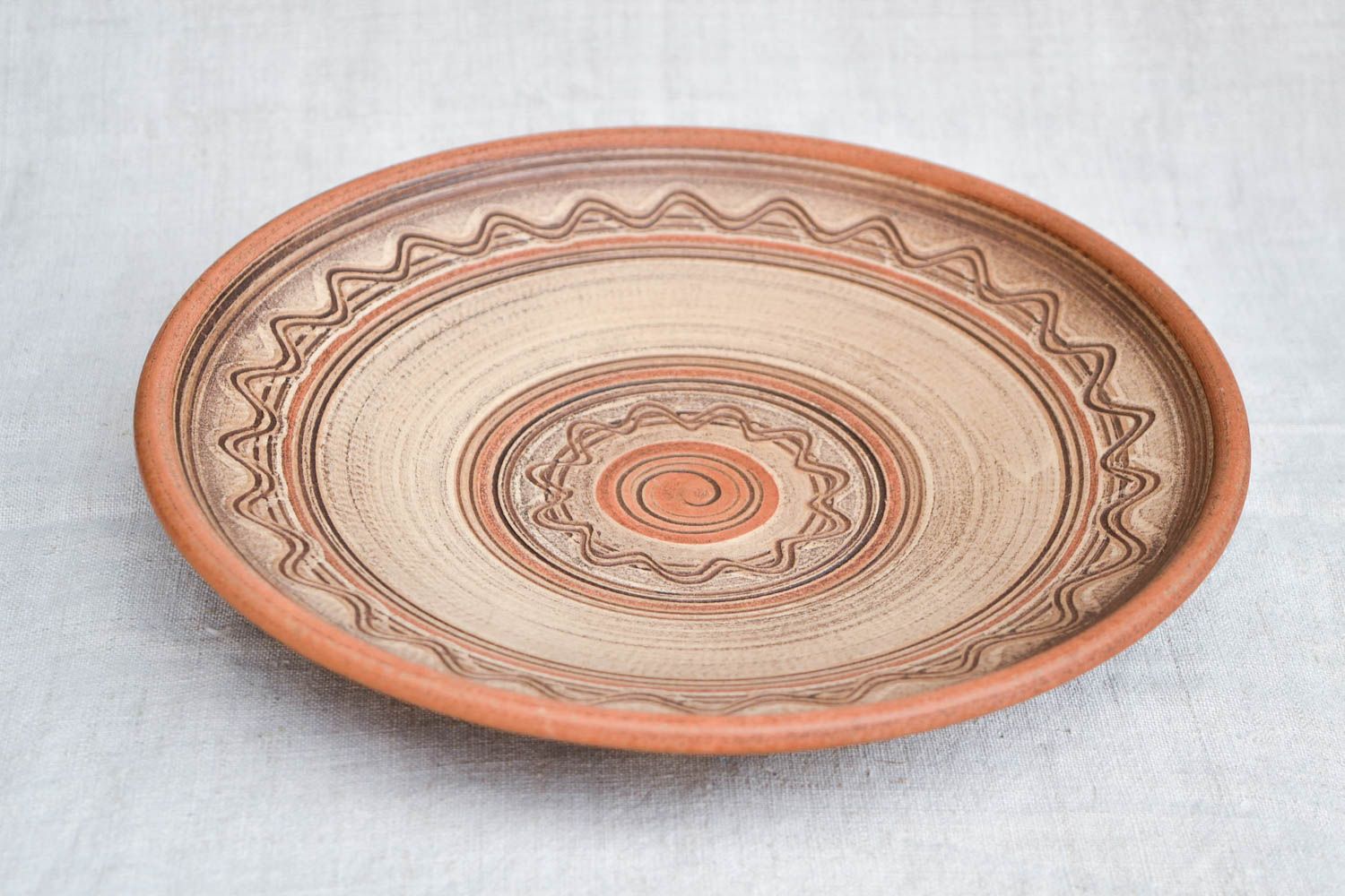 Тарелка ручной работы керамическая тарелка красивая расписная тарелка большая фото 4