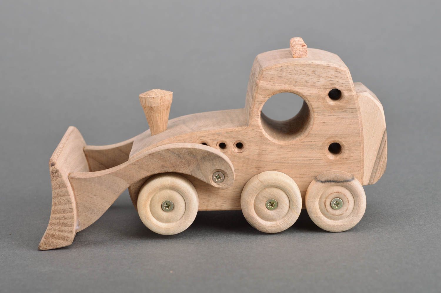 Beautiful handmade wooden toy car for children over 6 years old Snow Removal photo 2