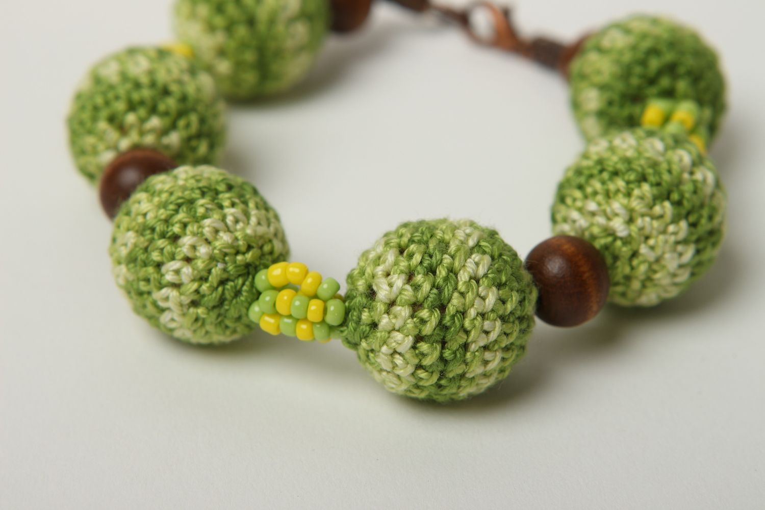 Handmade bracelet designer accessory gift ideas unusual jewelry crochet bracelet photo 3
