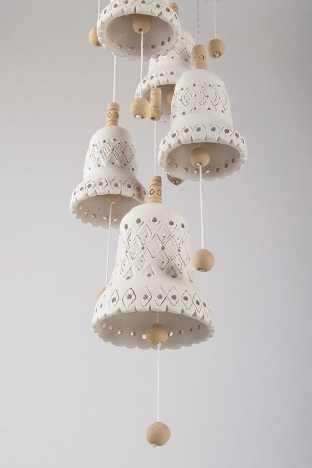 White ceramic bells - the New Year gift photo 3