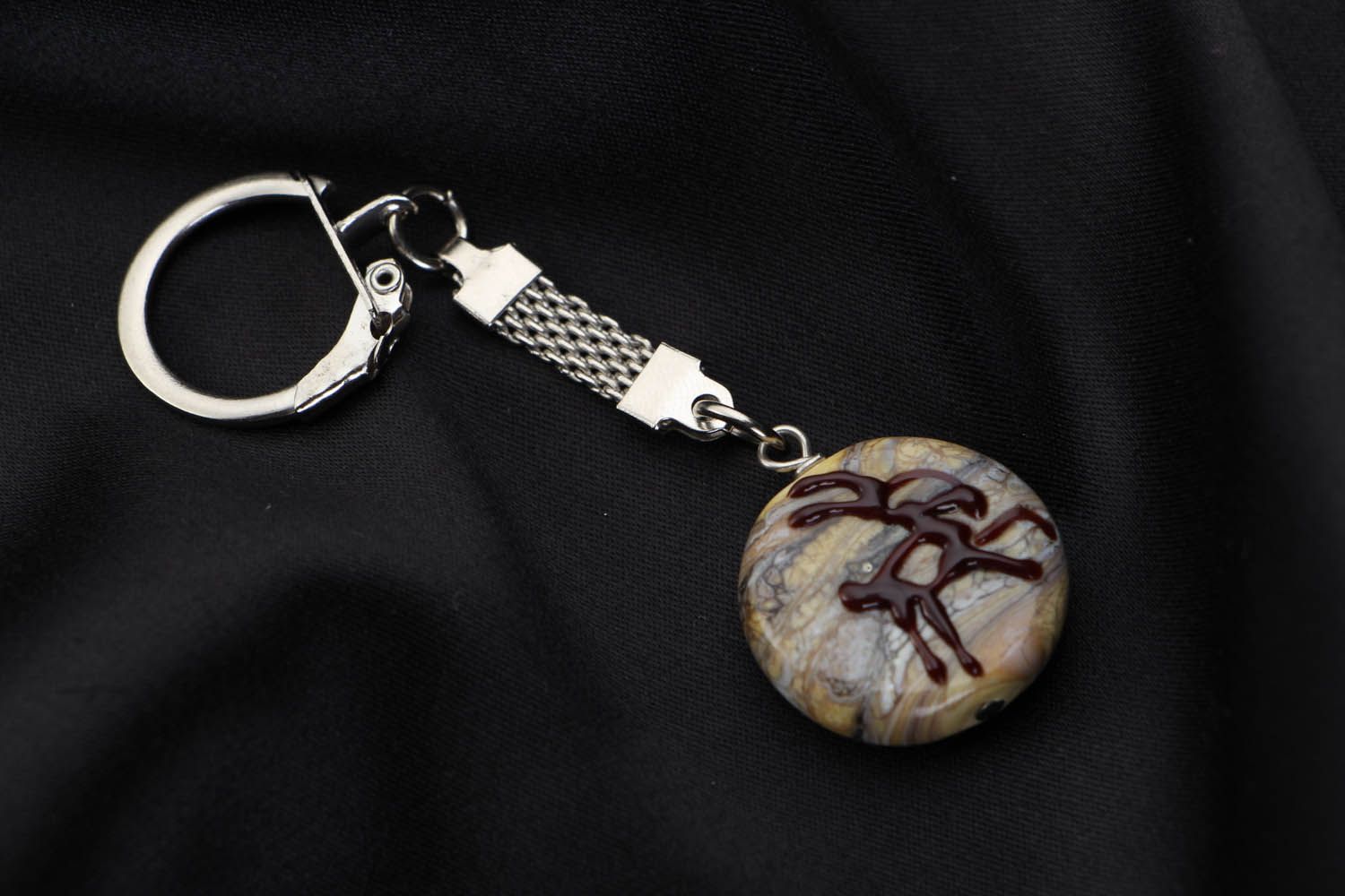 Lampwork keychain The Year of Goat photo 1