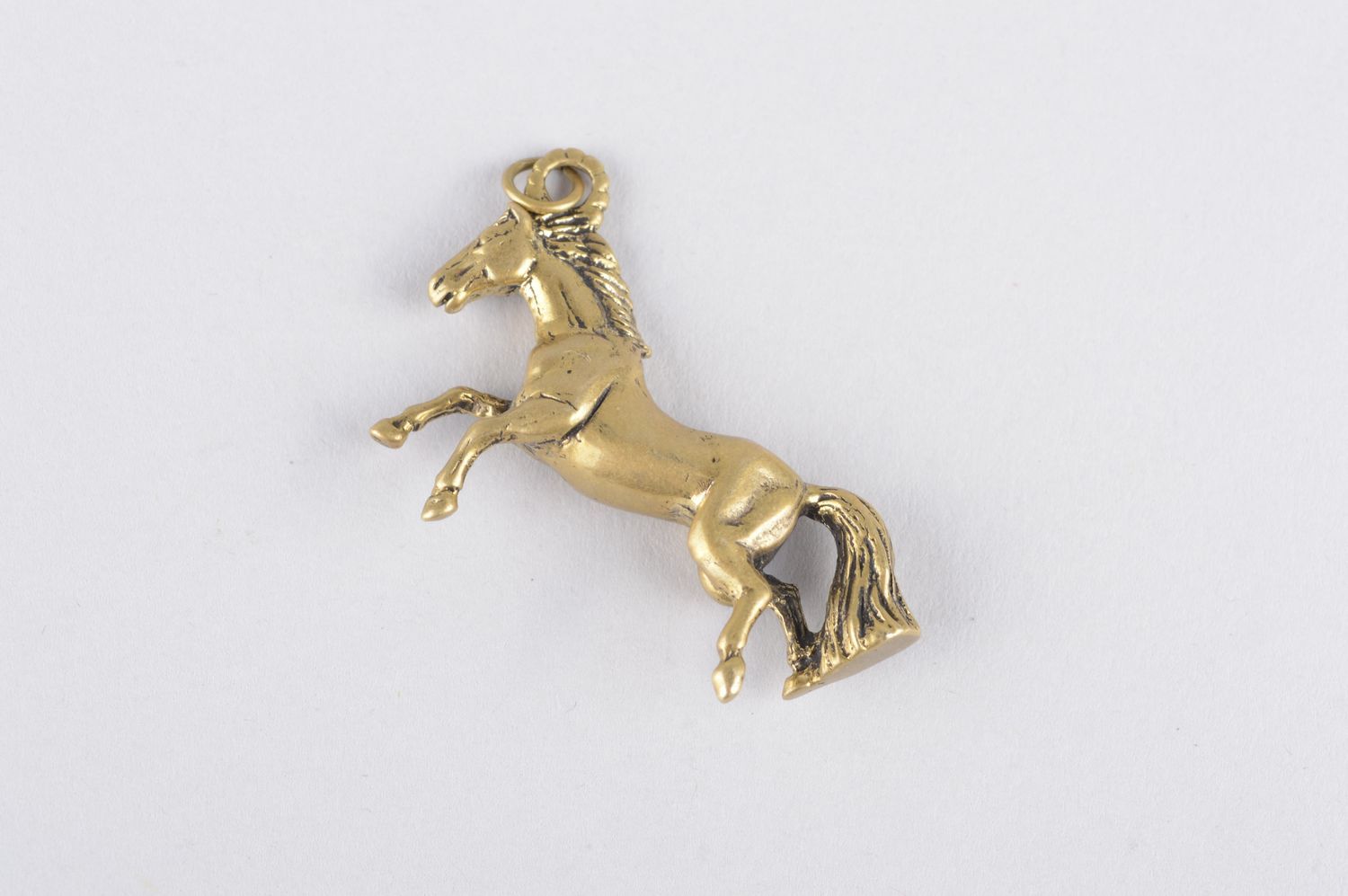 Handmade accessories bronze necklace metal pendant bronze jewelry horse pendant photo 2