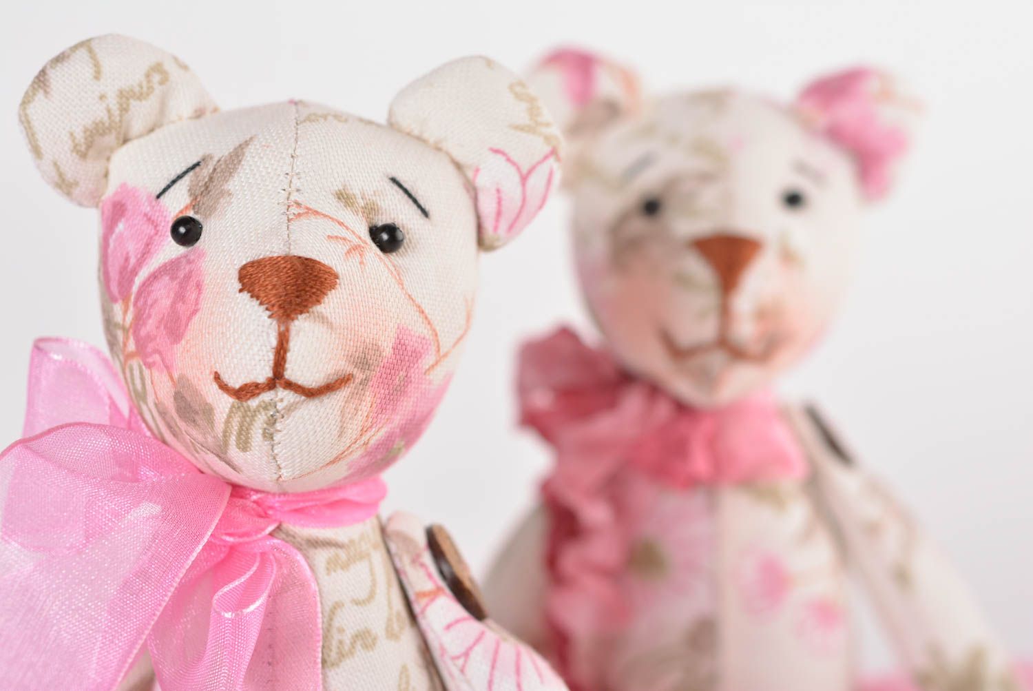 Osos de peluche hechos a mano juguetes de tela regalos originales para niñas foto 2