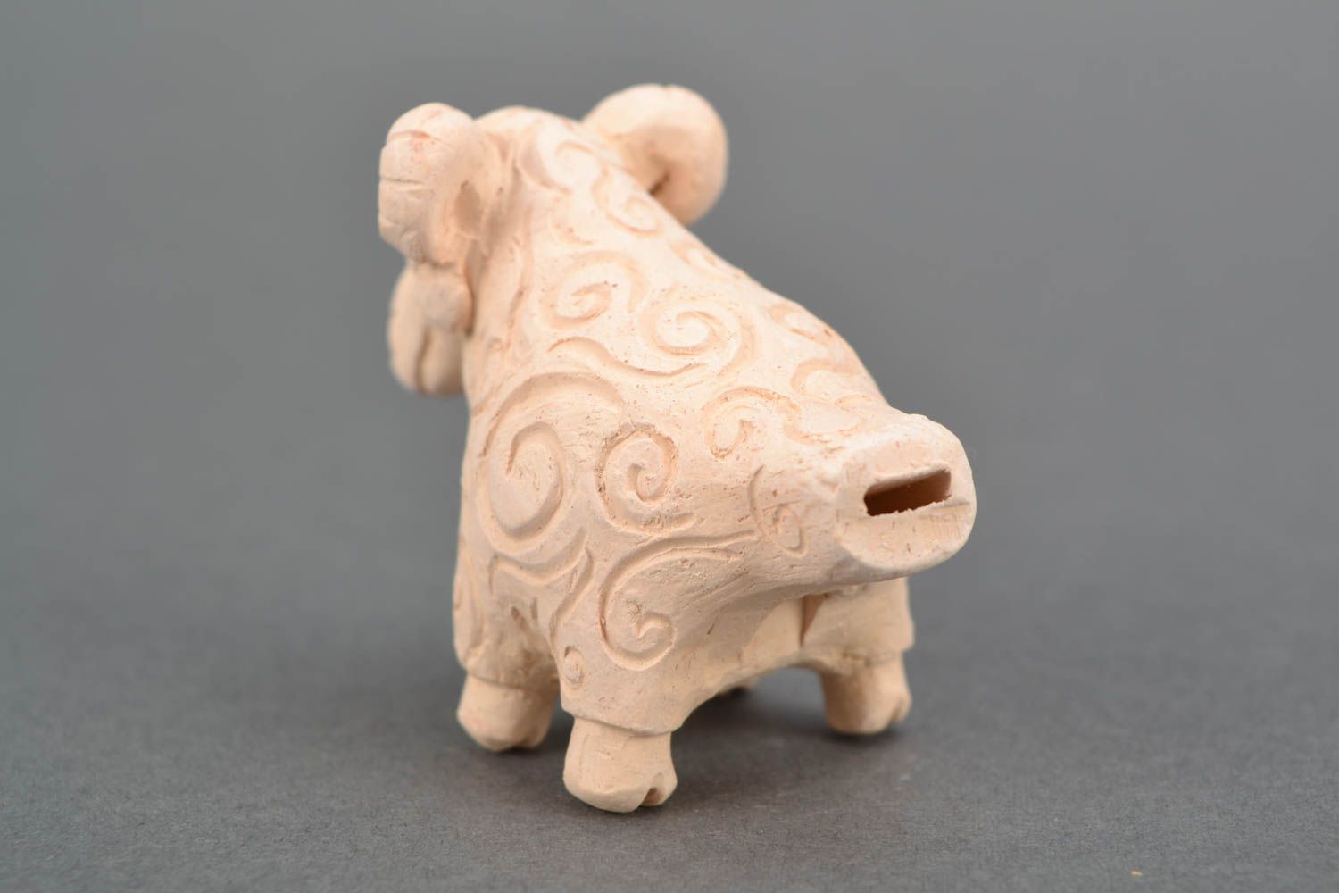 Clay whistle for a child Lamb photo 4