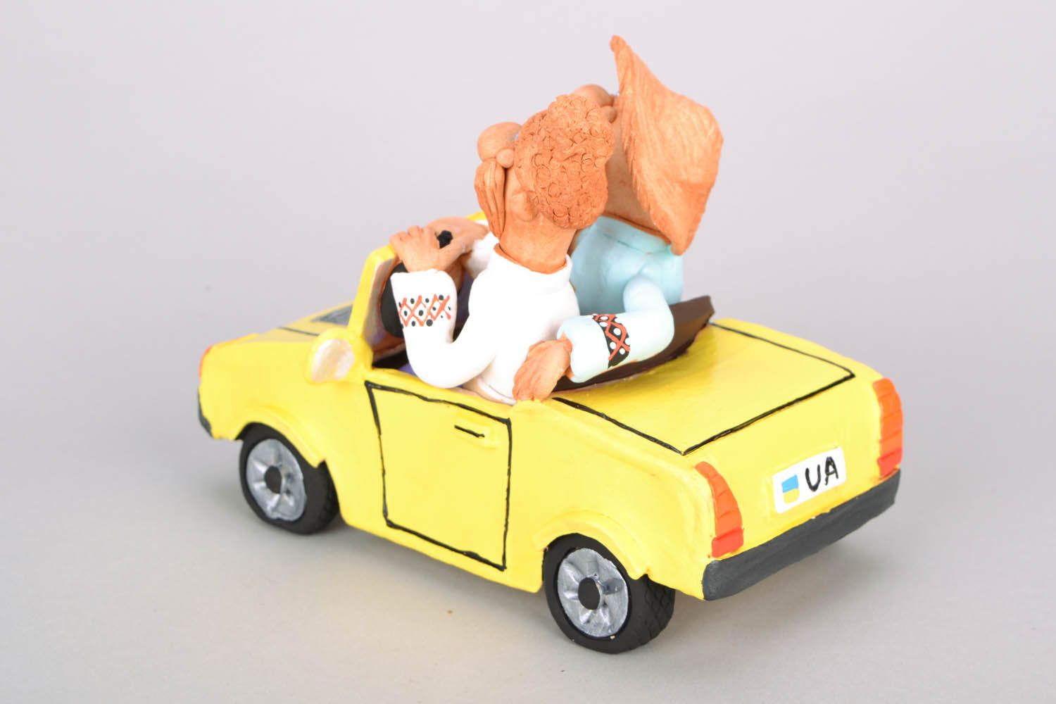 Zier-Figurine aus Ton Kasaken auf Hummer Automarke foto 5