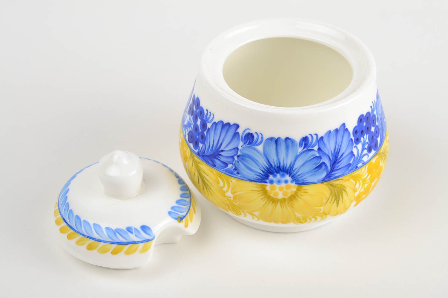 Azucarera de porcelana hecha a mano decoración de interior utensilio de cocina foto 5