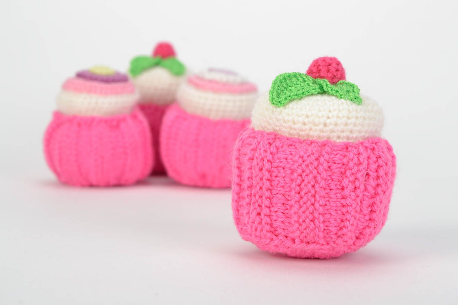 Origineller rosa Stoff Kuchen handmade schön für Haus Dekor und für Kinder Spielzeug foto 1