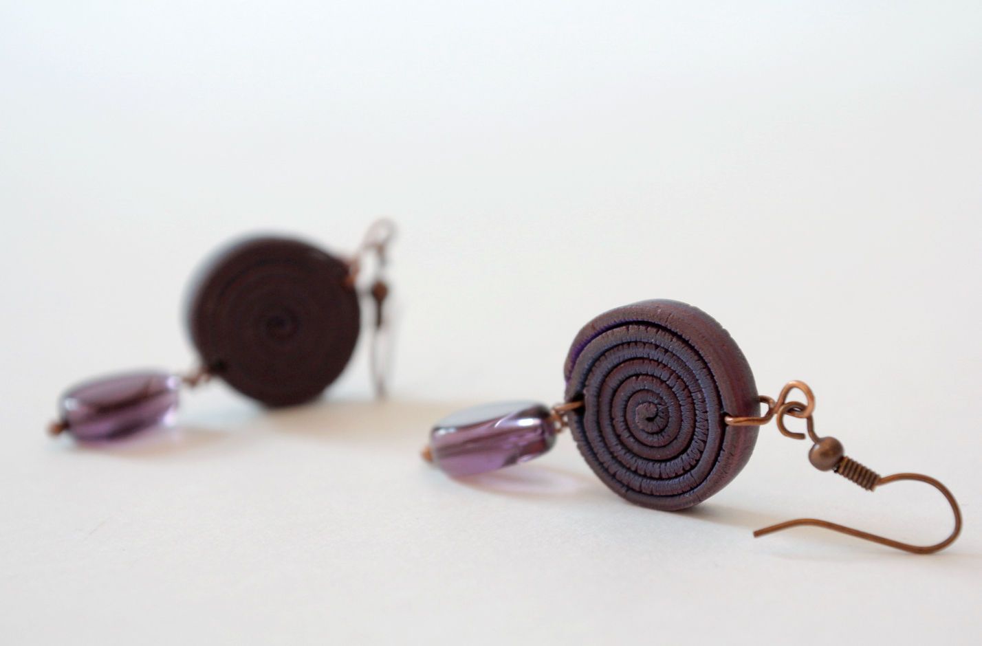 Earrings, made of polymer clay photo 1