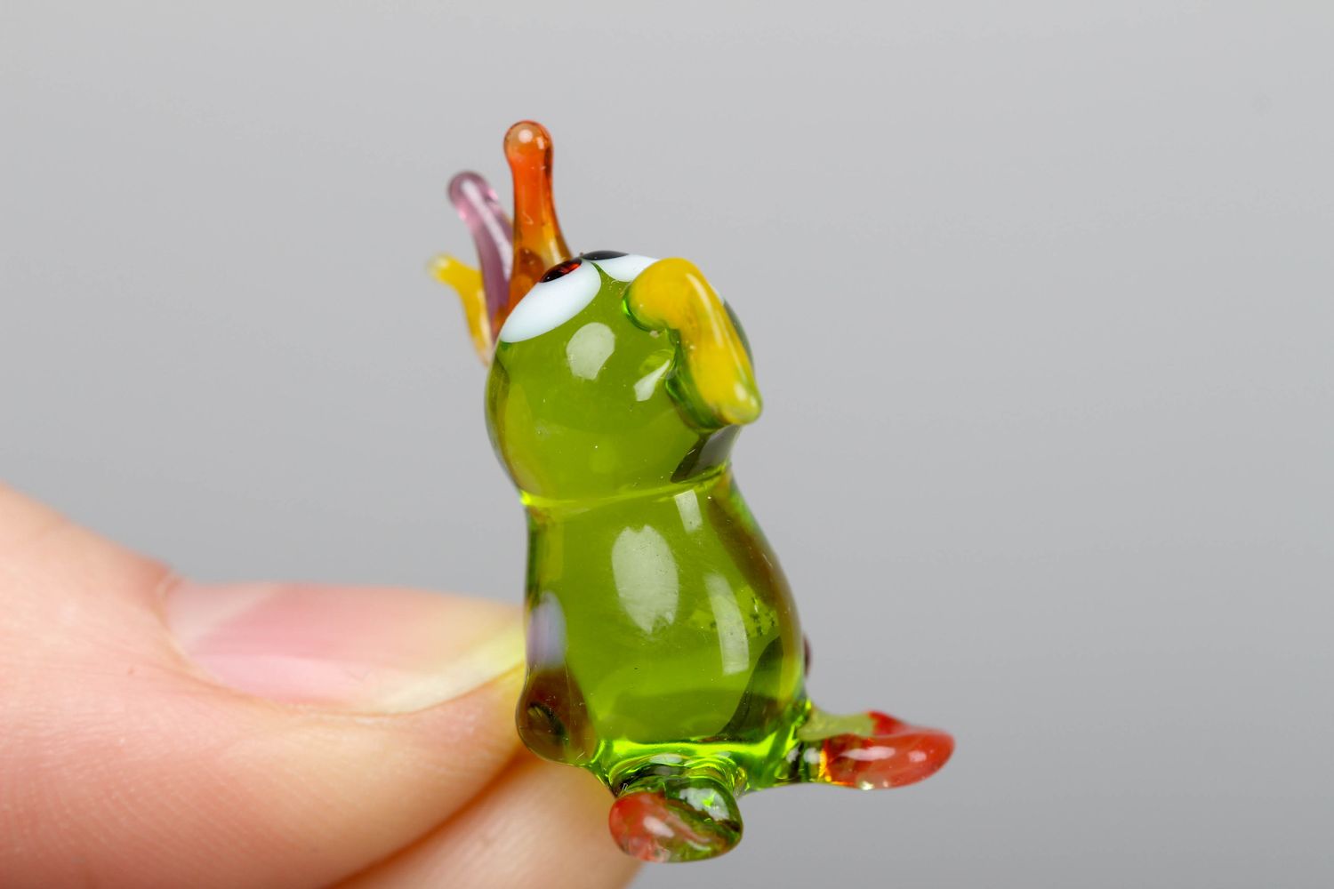 Small lampwork glass figurine of parrot photo 3