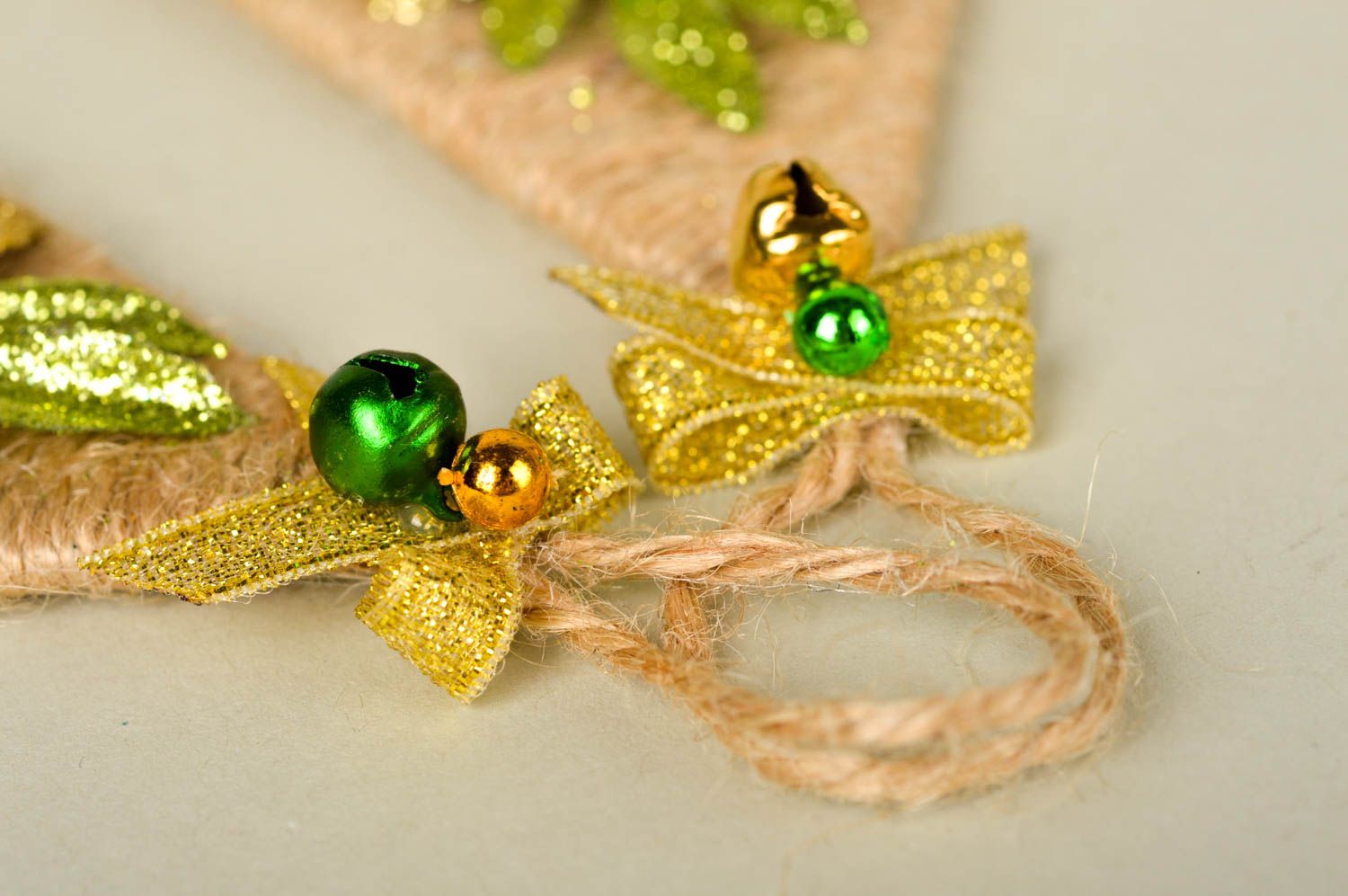 Décorations Noël fait main Objets décoratifs à suspendre 2 sapins Cadeau Noël photo 4