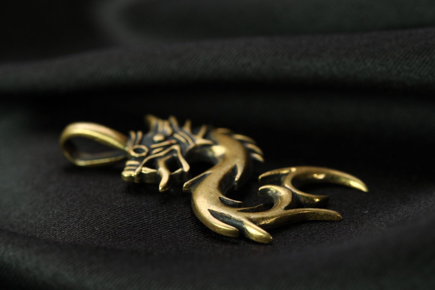 Homemade bronze pendant Dragon photo 2