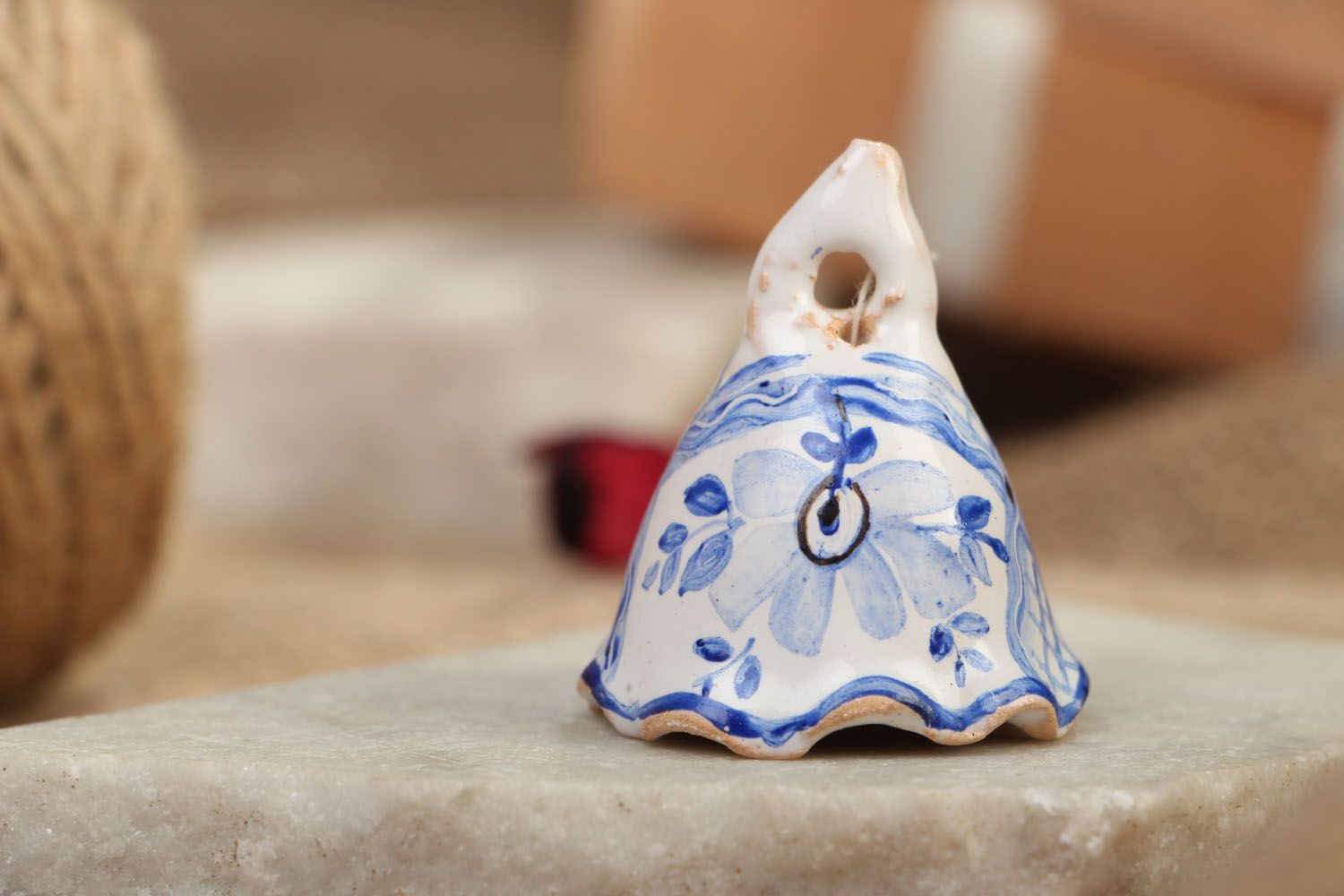 Tiny ceramic bell photo 5