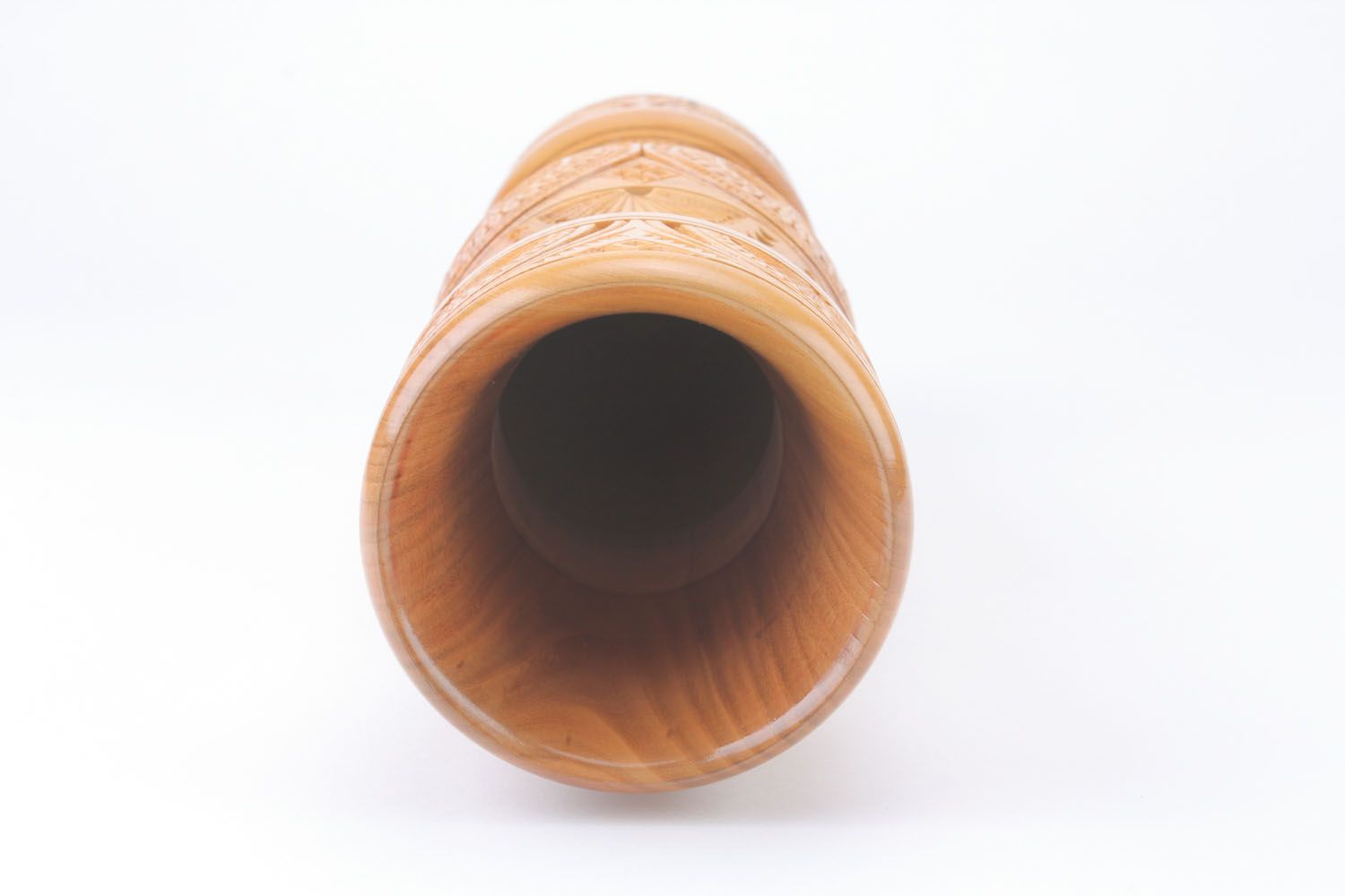 Декоративная деревянная ваза фото 5