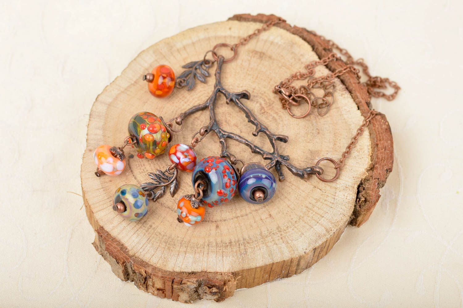 Handmade pendant glass pendant unusual accessory gift ideas handmade jewelry photo 1