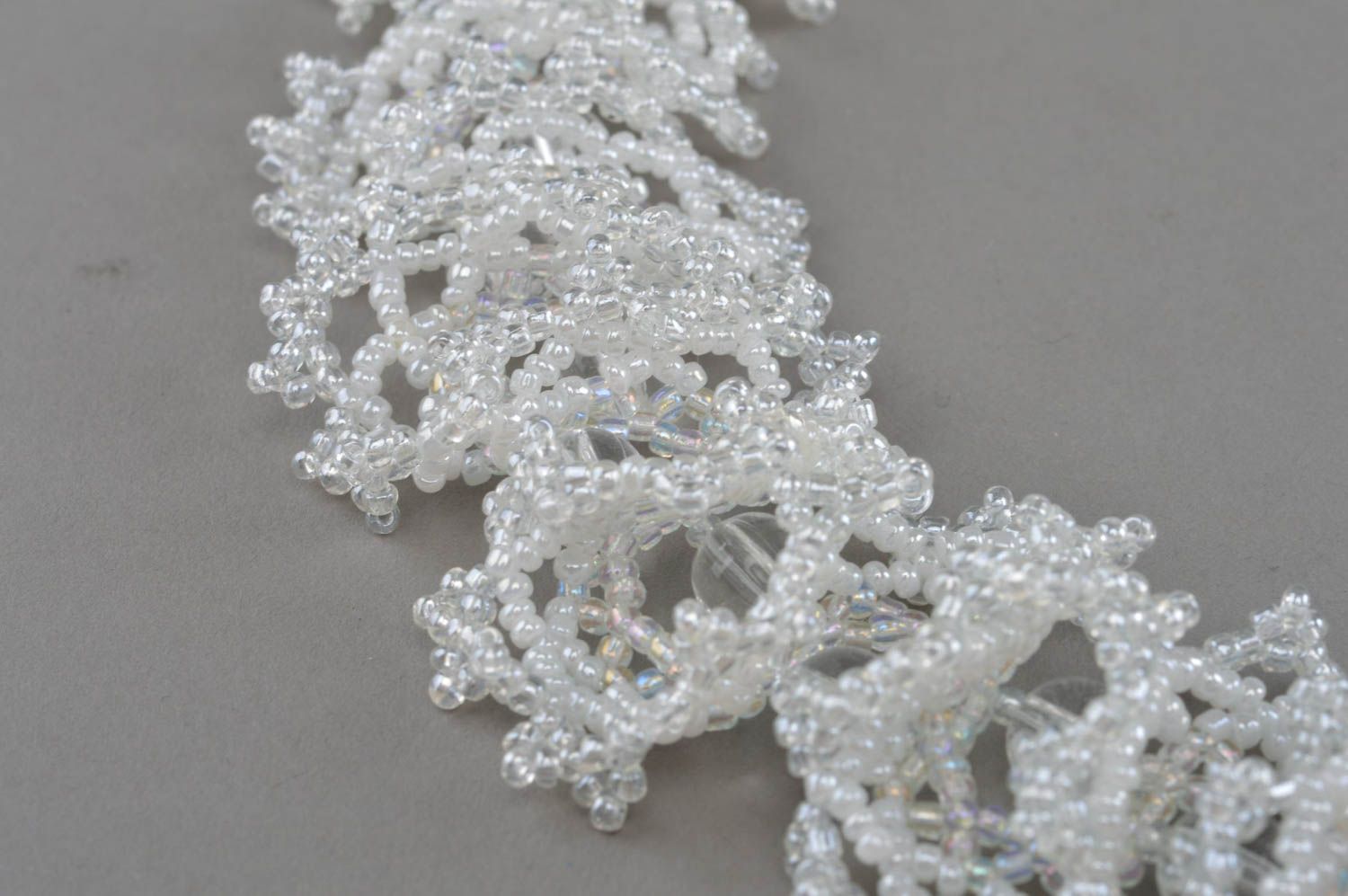 Designer handgemachtes Collier aus Glasperlen und Perlen schön ajour grell toll foto 4