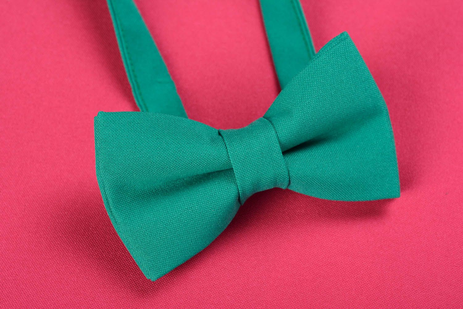 Bow tie of turquoise color photo 3