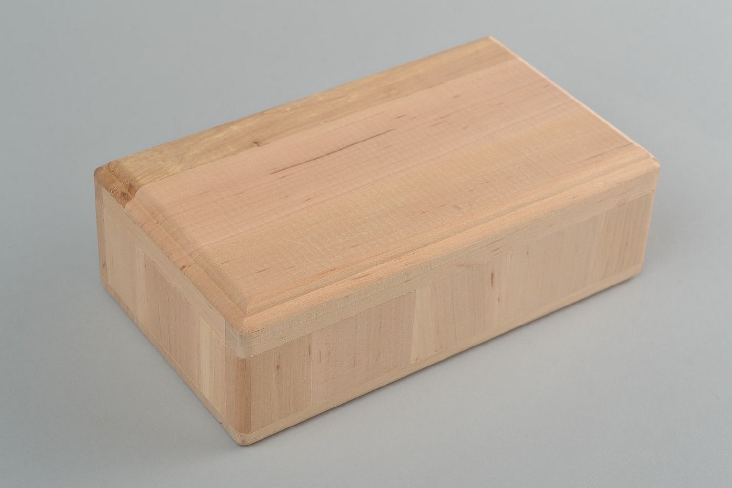 Eco handmade alder wood blank jewelry box rectangular DIY accessories photo 3