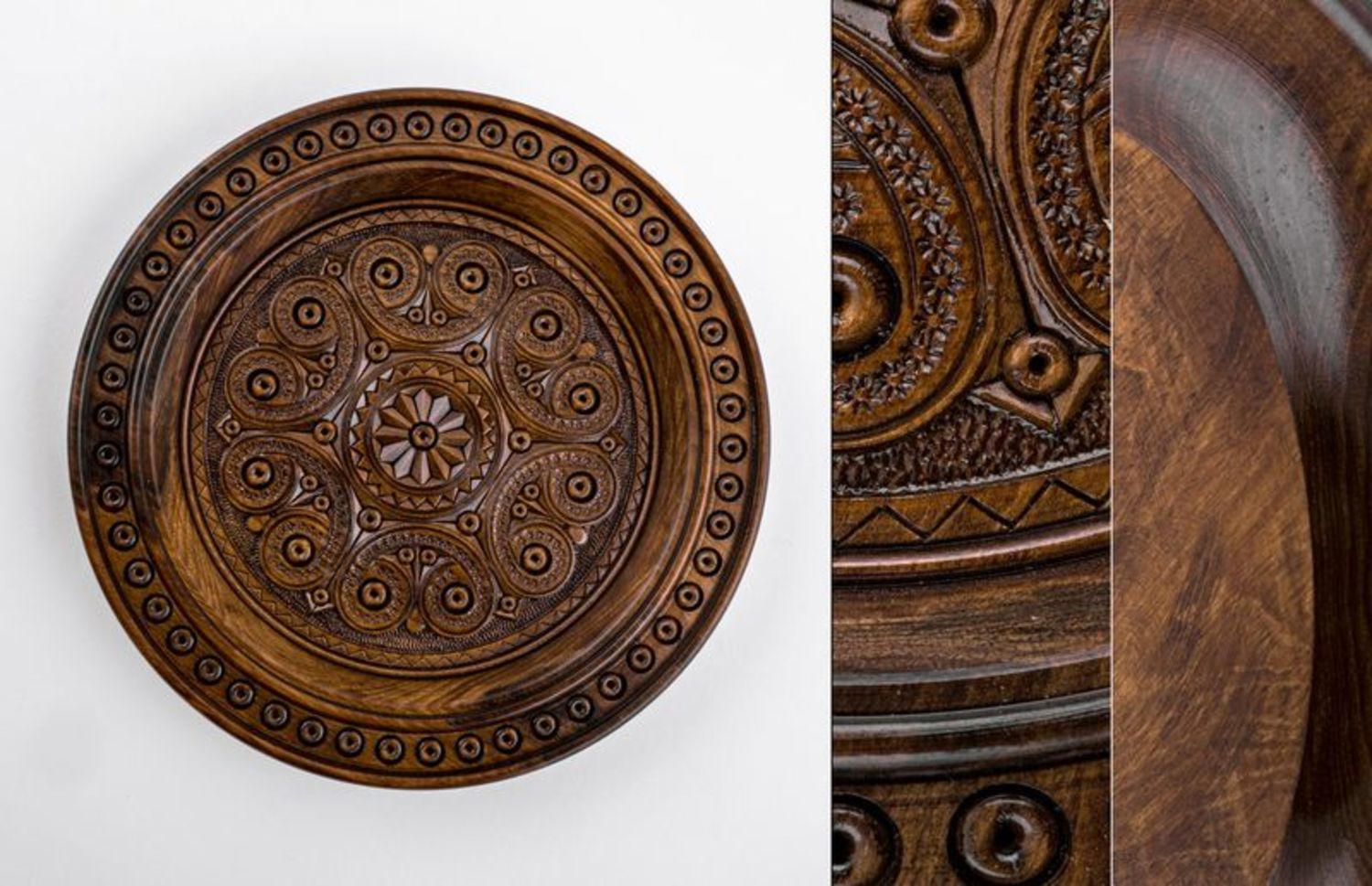 Decorative wooden plate photo 1