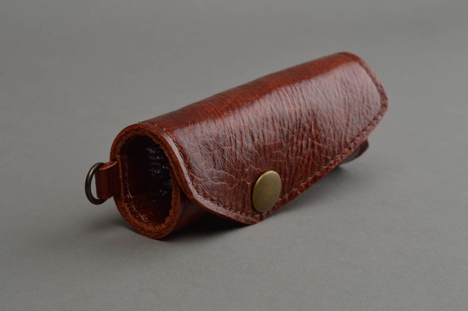 Small stylish handmade leather key case unusual key purse leather accessories photo 2